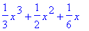 1/3*x^3+1/2*x^2+1/6*x