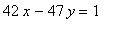 42*x-47*y = 1