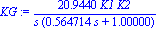 KG := 20.94395103*K1*K2/(s*(.5647135717*s+1.))
