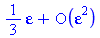 series(1/3*epsilon+O(epsilon^2),epsilon,2)