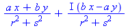 (a*x+b*y)/(r^2+s^2)+I*(b*x-a*y)/(r^2+s^2)