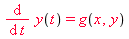 Diff(y(t), t) = g(x, y)