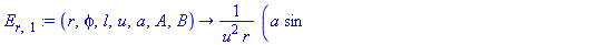 E[r, 1] := proc (r, phi, l, u, a, A, B) options operator, arrow; a*sin(l*phi)*(beta[z]*A*BesselJ(l+1, u*r/a)*u*r-beta[z]*A*l*a*BesselJ(l, u*r/a)+omega*mu[0]*B*BesselJ(l, u*r/a)*l*a)*I/(u^2*r) end proc
