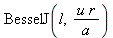 BesselJ(l, u*r/a)