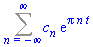Sum(c[n]*exp(Pi*n*t), n = -infinity .. infinity)