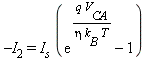 -I[2] = I[s]*(exp(q*V[CA]/(eta*k[B]*T))-1)