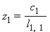 z[1] = c[1]/l[1, 1]