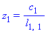 z[1] = c[1]/l[1, 1]