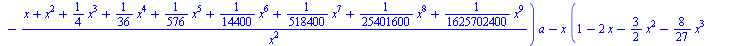 `+`(`*`(`^`(x, 2), `*`(`+`(`-`(2), `-`(`*`(3, `*`(x))), `-`(`*`(`/`(8, 9), `*`(`^`(x, 2)))), `-`(`*`(`/`(95, 864), `*`(`^`(x, 3)))), `-`(`*`(`/`(107, 14400), `*`(`^`(x, 4)))), `-`(`*`(`/`(91, 288000),...