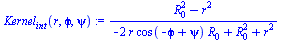 `/`(`*`(`+`(`*`(`^`(R[0], 2)), `-`(`*`(`^`(r, 2))))), `*`(`+`(`-`(`*`(2, `*`(r, `*`(cos(`+`(`-`(`ϕ`), psi)), `*`(R[0]))))), `*`(`^`(R[0], 2)), `*`(`^`(r, 2)))))