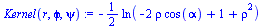 `+`(`-`(`*`(`/`(1, 2), `*`(ln(`+`(`-`(`*`(2, `*`(rho, `*`(cos(alpha))))), 1, `*`(`^`(rho, 2))))))))