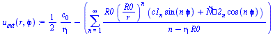 `+`(`/`(`*`(`/`(1, 2), `*`(c[0])), `*`(eta)), `-`(sum(`/`(`*`(R0, `*`(`^`(`/`(`*`(R0), `*`(r)), n), `*`(`+`(`*`(c1[n], `*`(sin(`*`(n, `*`(`ϕ`))))), `*`(`?2`[n], `*`(cos(`*`(n, `*`(`ϕ`))...