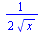`+`(`/`(`*`(`/`(1, 2)), `*`(`^`(x, `/`(1, 2)))))