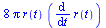 `+`(`*`(8, `*`(Pi, `*`(r(t), `*`(diff(r(t), t))))))