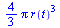 `+`(`*`(`/`(4, 3), `*`(Pi, `*`(`^`(r(t), 3)))))