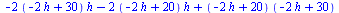 `+`(`-`(`*`(2, `*`(`+`(`-`(`*`(2, `*`(h))), 30), `*`(h)))), `-`(`*`(2, `*`(`+`(`-`(`*`(2, `*`(h))), 20), `*`(h)))), `*`(`+`(`-`(`*`(2, `*`(h))), 20), `*`(`+`(`-`(`*`(2, `*`(h))), 30))))