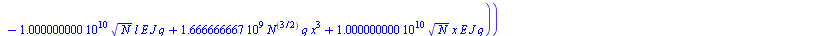 Typesetting:-mprintslash([`:=`(y(x), `+`(`/`(`*`(0.1000000000e-9, `*`(`+`(`*`(5000000001., `*`(exp(`/`(`*`(`^`(N, `/`(1, 2)), `*`(x)), `*`(`^`(E, `/`(1, 2)), `*`(`^`(J, `/`(1, 2)))))), `*`(`^`(N, `/`(...