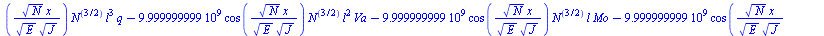 Typesetting:-mprintslash([`:=`(y(x), `+`(`/`(`*`(0.1000000000e-9, `*`(`+`(`*`(0.1000000000e11, `*`(sin(`/`(`*`(`^`(N, `/`(1, 2)), `*`(x)), `*`(`^`(E, `/`(1, 2)), `*`(`^`(J, `/`(1, 2)))))), `*`(`^`(E, ...