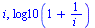 i, log10(`+`(1, `/`(1, `*`(i))))
