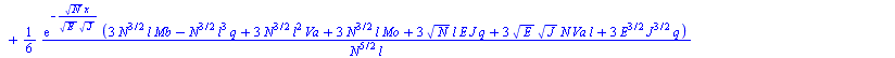 y(x) = `+`(`-`(`/`(`*`(`/`(1, 6), `*`(exp(`/`(`*`(`^`(N, `/`(1, 2)), `*`(x)), `*`(`^`(E, `/`(1, 2)), `*`(`^`(J, `/`(1, 2)))))), `*`(`+`(`-`(`*`(3, `*`(`^`(N, `/`(3, 2)), `*`(l, `*`(Mb))))), `*`(`^`(N,...