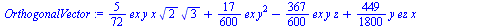 `+`(`*`(`/`(5, 72), `*`(ex, `*`(y, `*`(x, `*`(`^`(2, `/`(1, 2)), `*`(`^`(3, `/`(1, 2)))))))), `*`(`/`(17, 600), `*`(ex, `*`(`^`(y, 2)))), `-`(`*`(`/`(367, 600), `*`(ex, `*`(y, `*`(z))))), `*`(`/`(449,...