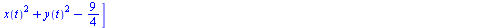 [`+`(`*`(`/`(3, 2), `*`(sin(phi(t)), `*`(cos(theta(t))))), `-`(`*`(`^`(3, `/`(1, 2)), `*`(sin(phi(t)), `*`(sin(theta(t)))))), `-`(x(t))), `+`(`*`(`/`(3, 4), `*`(`^`(2, `/`(1, 2)), `*`(`^`(3, `/`(1, 2)...