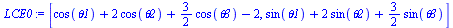 [`+`(cos(theta1), `*`(2, `*`(cos(theta2))), `*`(`/`(3, 2), `*`(cos(theta3))), `-`(2)), `+`(sin(theta1), `*`(2, `*`(sin(theta2))), `*`(`/`(3, 2), `*`(sin(theta3))))]