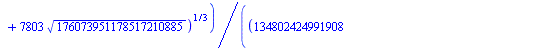 `+`(`-`(`/`(61, 170)), `*`(`/`(1, 680), `*`(`^`(2, `/`(1, 2)), `*`(`^`(`/`(`*`(`+`(`*`(48456, `*`(`^`(`+`(134802424991908, `*`(7803, `*`(`^`(176073951178517210885, `/`(1, 2))))), `/`(1, 3)))), `*`(`^`...
