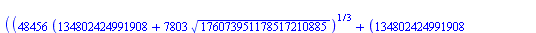 `+`(`-`(`/`(61, 170)), `*`(`/`(1, 680), `*`(`^`(2, `/`(1, 2)), `*`(`^`(`/`(`*`(`+`(`*`(48456, `*`(`^`(`+`(134802424991908, `*`(7803, `*`(`^`(176073951178517210885, `/`(1, 2))))), `/`(1, 3)))), `*`(`^`...