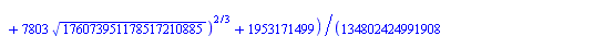 `+`(`-`(`/`(61, 170)), `*`(`/`(1, 680), `*`(`^`(2, `/`(1, 2)), `*`(`^`(`/`(`*`(`+`(`*`(48456, `*`(`^`(`+`(134802424991908, `*`(7803, `*`(`^`(176073951178517210885, `/`(1, 2))))), `/`(1, 3)))), `*`(`^`...