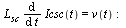 `*`(L[sc], `*`(diff(Icsc(t), t))) = v(t); -1
