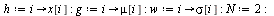 `:=`(h, proc (i) options operator, arrow; x[i] end proc); -1; `:=`(g, proc (i) options operator, arrow; mu[i] end proc); -1; `:=`(w, proc (i) options operator, arrow; sigma[i] end proc); -1; `:=`(N, 2...