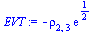 `+`(`-`(`*`(rho[2, 3], `*`(exp(`/`(1, 2))))))