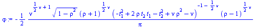 `+`(`-`(`/`(`*`(`/`(1, 2), `*`(`^`(nu, `+`(`*`(`/`(1, 2), `*`(nu)), 1)), `*`(`^`(`+`(1, `-`(`*`(`^`(rho, 2)))), `/`(1, 2)), `*`(`^`(`+`(rho, 1), `+`(`*`(`/`(1, 2), `*`(nu)))), `*`(`^`(`+`(`-`(`*`(`^`(...