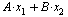 `+`(`*`(A, `*`(x[1])), `*`(B, `*`(x[2])))