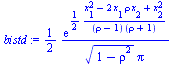 `+`(`/`(`*`(`/`(1, 2), `*`(exp(`+`(`/`(`*`(`/`(1, 2), `*`(`+`(`*`(`^`(x[1], 2)), `-`(`*`(2, `*`(x[1], `*`(rho, `*`(x[2]))))), `*`(`^`(x[2], 2))))), `*`(`+`(rho, `-`(1)), `*`(`+`(rho, 1)))))))), `*`(`^...