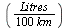 `*`(Litres, `*`(`/`(`+`(`*`(100, `*`(km))))))