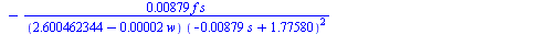 diff(p(s), s) = `+`(`/`(`*`(r), `*`(d)), `-`(`/`(`*`(f), `*`(`+`(2.600462344, `-`(`*`(0.2e-4, `*`(w)))), `*`(`+`(`-`(`*`(0.879e-2, `*`(s))), 1.77580))))), `-`(`/`(`*`(0.879e-2, `*`(f, `*`(s))), `*`(`+...
