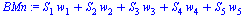 `+`(`*`(S[1], `*`(w[1])), `*`(S[2], `*`(w[2])), `*`(S[3], `*`(w[3])), `*`(S[4], `*`(w[4])), `*`(S[5], `*`(w[5])))