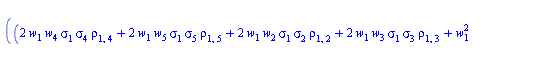 `*`(exp(`+`(`-`(`*`(t, `*`(r))))), `*`(`+`(`-`(`*`(`/`(1, 2), `*`(S[1], `*`(w[1], `*`(exp(`*`(t, `*`(r))), `*`(erf(`+`(`/`(`*`(`/`(1, 4), `*`(`^`(2, `/`(1, 2)), `*`(`+`(`-`(`*`(2, `*`(t, `*`(w[1], `*`...
