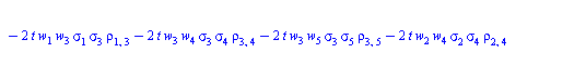 `*`(exp(`+`(`-`(`*`(t, `*`(r))))), `*`(`+`(`-`(`*`(`/`(1, 2), `*`(S[1], `*`(w[1], `*`(exp(`*`(t, `*`(r))), `*`(erf(`+`(`/`(`*`(`/`(1, 4), `*`(`^`(2, `/`(1, 2)), `*`(`+`(`-`(`*`(2, `*`(t, `*`(w[1], `*`...