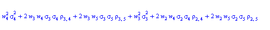 `*`(exp(`+`(`-`(`*`(t, `*`(r))))), `*`(`+`(`-`(`*`(`/`(1, 2), `*`(`+`(`*`(S[1], `*`(w[1])), `*`(S[2], `*`(w[2])), `*`(S[3], `*`(w[3])), `*`(S[4], `*`(w[4])), `*`(S[5], `*`(w[5]))), `*`(exp(`*`(t, `*`(...