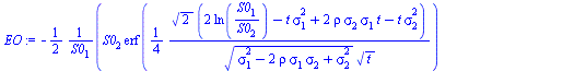 `+`(`-`(`/`(`*`(`/`(1, 2), `*`(`+`(`*`(S0[2], `*`(erf(`+`(`/`(`*`(`/`(1, 4), `*`(`^`(2, `/`(1, 2)), `*`(`+`(`*`(2, `*`(ln(`/`(`*`(S0[1]), `*`(S0[2]))))), `-`(`*`(t, `*`(`^`(sigma[1], 2)))), `*`(2, `*`...