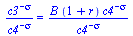 `/`(`*`(`^`(c3, `+`(`-`(`&sigma;`)))), `*`(`^`(c4, `+`(`-`(sigma))))) = `/`(`*`(B, `*`(`+`(1, r), `*`(`^`(c4, `+`(`-`(`&sigma;`)))))), `*`(`^`(c4, `+`(`-`(sigma)))))