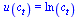 u(c[t]) = ln(c[t])