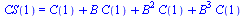 CS(1) = `+`(C(1), `*`(B, `*`(C(1))), `*`(`^`(B, 2), `*`(C(1))), `*`(`^`(B, 3), `*`(C(1))))