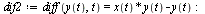restart; 1; with(plots); -1; with(DEtools); -1; `:=`(dif1, diff(x(t), t) = `+`(x(t), `-`(`*`(x(t), `*`(y(t)))))); -1; `:=`(dif2, diff(y(t), t) = `+`(`*`(x(t), `*`(y(t))), `-`(y(t)))); -1; `:=`(initial...