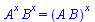 `*`(`^`(A, x), `*`(`^`(B, x))) = `^`(`*`(A, `*`(B)), x)