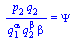 `/`(`*`(p[2], `*`(q[2])), `*`(`^`(q[1], alpha), `*`(`^`(q[2], beta), `*`(beta)))) = Psi