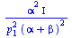 `/`(`*`(`^`(alpha, 2), `*`(Iota)), `*`(`^`(p[1], 2), `*`(`^`(`+`(alpha, beta), 2))))